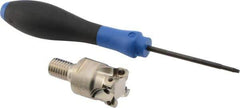 Seco - 1" Cut Diam, 0.03" Max Depth, M12 Modular Connection Indexable High-Feed End Mill - Screw Holding Method, LP.. 06 Insert, R217.21 Toolholder, Through Coolant - Benchmark Tooling