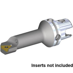 Kennametal - Right Hand Cut, 20mm Min Bore Diam, Size KM40TS Steel Modular Boring Cutting Unit Head - 56.11mm Max Bore Depth, Through Coolant, Compatible with TP.. 2151, TP.. 110204 - Benchmark Tooling