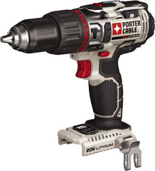 Porter-Cable - 20 Volt 1/2" Chuck Pistol Grip Handle Cordless Drill - 0-400 & 0-1600 RPM, Single-Sleeve Ratcheting Chuck, Reversible, Lithium-Ion Batteries Not Included - Benchmark Tooling