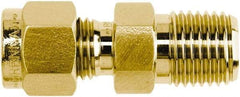 Brennan - 1/4" OD, Brass Male Connector - NPT Ends - Benchmark Tooling