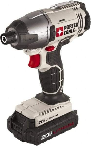 Porter-Cable - 1/4" Drive 20 Volt T-Handle Cordless Impact Wrench & Ratchet - 2,900 RPM, 124 Ft/Lb Torque, 2 Lithium-Ion Batteries Included - Benchmark Tooling