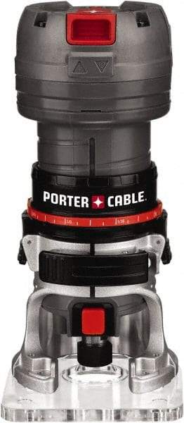 Porter-Cable - 31,000 RPM, 0.5 HP, 5.6 Amp, Laminate Trimmer Electric Router - 120 Volts, 1/4 Inch Collet - Benchmark Tooling