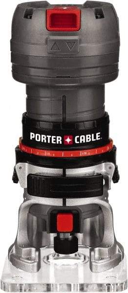 Porter-Cable - 31,000 RPM, 0.5 HP, 4.4 Amp, Laminate Trimmer Electric Router - 120 Volts, 1/4 Inch Collet - Benchmark Tooling