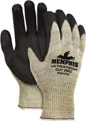 MCR Safety - Size S (7), Polyurethane Coated Kevlar Cut Resistant Gloves - 10.25" Long, Paired - Benchmark Tooling
