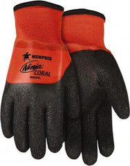 MCR Safety - Size 2XL (11) PVC with Black Coral Coated Nylon Work Gloves - Fully Coated, Paired - Benchmark Tooling