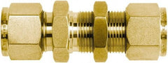 Brennan - 1/2" OD, Brass Bulkhead Union - Comp x Comp Ends - Benchmark Tooling