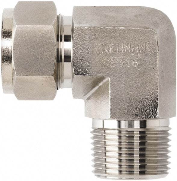 Brennan - 1" OD, Stainless Steel Male Elbow - MNPT Ends - Benchmark Tooling