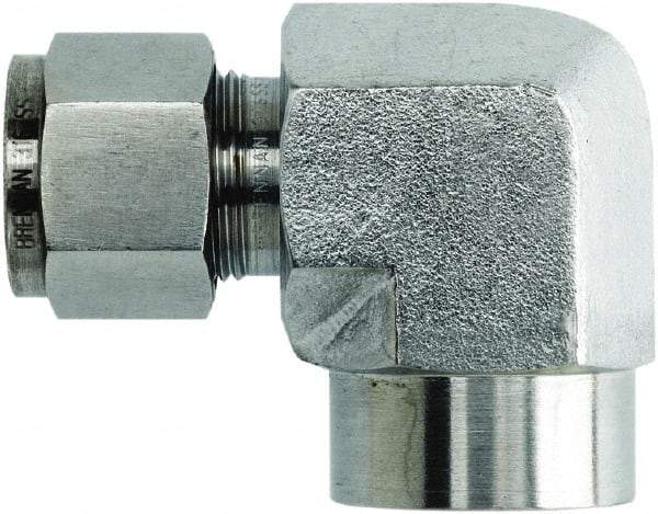 Brennan - 1/2" OD, Stainless Steel Female Elbow - Comp x FNPT Ends - Benchmark Tooling