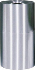 Rubbermaid - 21 Gal Aluminum Round Decorative Waste Receptacle With Top - Aluminum, 32" High - Benchmark Tooling