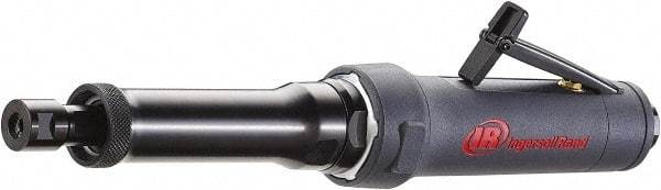 Ingersoll-Rand - 1/4" Collet, Straight Handle, Air Extended Length Die Grinder - 25,000 RPM, Rear Exhaust, 25 CFM, 1 hp, 90 psi - Benchmark Tooling