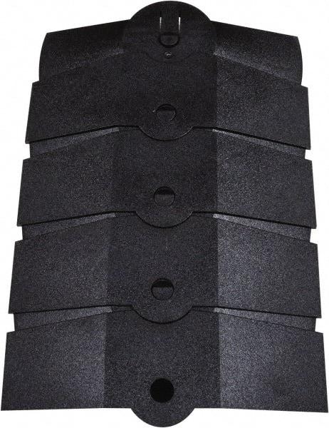UltraTech - 1 Channel, 1 Ft Long, 3/4" Max Compatible Cable Diam, Black ABS On Floor Cable Cover - 9-3/4" Overall Width x 1-3/8" Overall Height, 3" Channel Width x 3/4" Channel Height - Benchmark Tooling