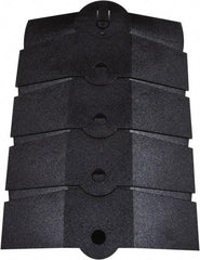 UltraTech - 1 Channel, 1 Ft Long, 3/4" Max Compatible Cable Diam, Black ABS On Floor Cable Cover - 9-3/4" Overall Width x 1-3/8" Overall Height, 3" Channel Width x 3/4" Channel Height - Benchmark Tooling