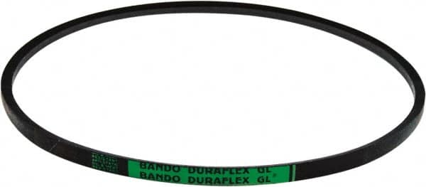 Bando - Section 5L, 21/32" Wide, 49" Outside Length, V-Belt - Rubber Compound, Black, Fractional HP, No. 5L490 - Benchmark Tooling