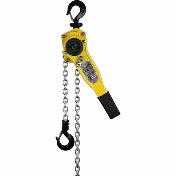 OZ Lifting Products - 1,500 Lb Capacity, 5' Lift Height, Chain Lever Hoist with Overload Protection - Benchmark Tooling