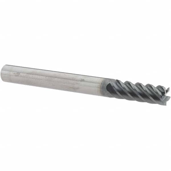 Supermill - Square End Mills; Mill Diameter (Inch): 1/4 ; Mill Diameter (Decimal Inch): 0.2500 ; Number of Flutes: 5 ; Length of Cut (Inch): 3/4 ; Length of Cut (Decimal Inch): 0.7500 ; Material: Solid Carbide - Exact Industrial Supply