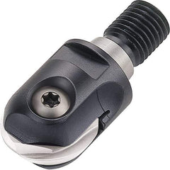 Walter - 16mm Cut Diam, 8mm Max Depth of Cut, 14.5mm Shank Diam, 43mm OAL, Indexable Ball Nose End Mill - 40,000 Max RPM - Benchmark Tooling