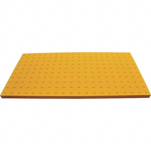 UltraTech - 5 Ft. Long x 2 Ft. Wide, Urethane Surface, Molded Bubble Entrance Matting - Outdoor, Heavy Traffic, Urethane, Yellow - Benchmark Tooling