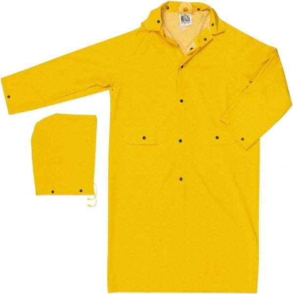 MCR Safety - Size 3XL, Yellow, Rain Jacket - 2 Pockets - Benchmark Tooling
