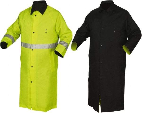 MCR Safety - Size XL, Yellow, Rain Jacket - 2 Pockets, Detachable Hood - Benchmark Tooling