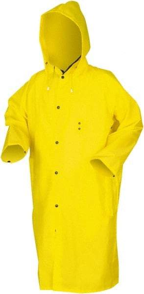 MCR Safety - Size XL, Yellow, Rain Jacket - 2 Pockets - Benchmark Tooling