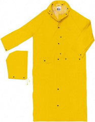 MCR Safety - Size L, Yellow, Rain Jacket - 2 Pockets, Detachable Hood - Benchmark Tooling