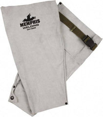 MCR Safety - Size Universal, Leather Sleeve - 18" Long Sleeve, Snaps at Wrist - Benchmark Tooling