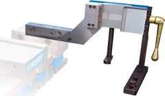 Kurt - 3-1/2" Jaw Width, 3-3/4" Jaw Opening Capacity, Horizontal Stationary Machine Vise - Manual Operation, 4,000 Lb Capacity, 1 Station, 20.86" Long x 271.51mm High x 1-1/4" Deep, 1.235" Jaw Height, 4,000 Lb Max Clamp Force, Ductile Iron - Benchmark Tooling