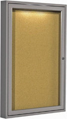 Ghent - 96-1/2" Wide x 48-1/2" High Open Cork Bulletin Board - Rubber, Confetti (Color) - Benchmark Tooling