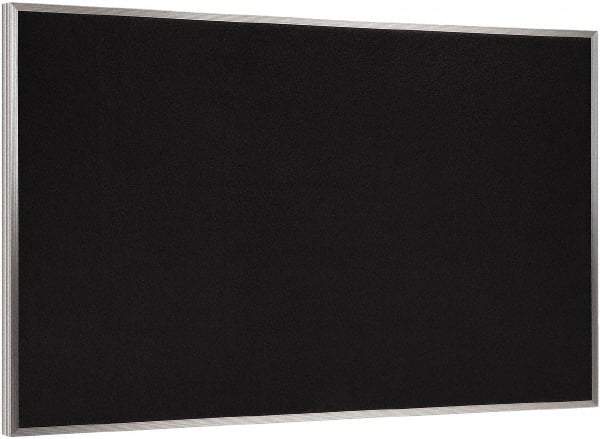 Ghent - 72-1/2" Wide x 48-1/2" High Open Cork Bulletin Board - Rubber, Black - Benchmark Tooling