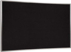 Ghent - 72-1/2" Wide x 48-1/2" High Open Cork Bulletin Board - Rubber, Black - Benchmark Tooling