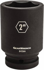 GearWrench - 1" Drive 2-3/4" Deep Impact Socket - 6 Points, 3-17/40" OAL - Benchmark Tooling