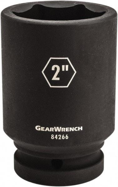 GearWrench - 1" Drive 2-3/16" Deep Impact Socket - 6 Points, 4-1/4" OAL - Benchmark Tooling