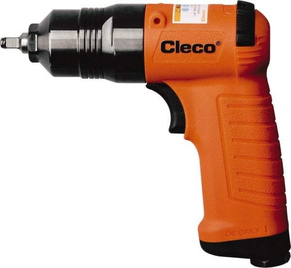 Cleco - 1/4" Drive, 13,000 RPM, 50 Ft/Lb Torque Impact Wrench - Pistol Grip Handle, 1,200 IPM, 39.8 CFM, 90 psi, 1/4" NPT Inlet - Benchmark Tooling