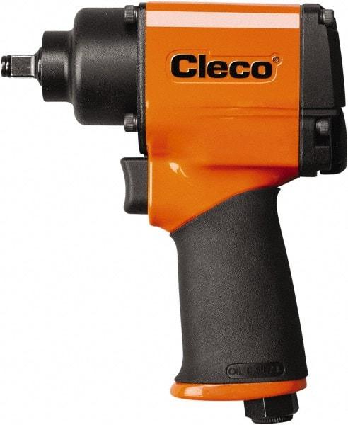 Cleco - 3/8" Drive, 10,000 RPM, 450 Ft/Lb Torque Impact Wrench - Pistol Grip Handle, 1,600 IPM, 27 CFM, 90 psi, 1/4" NPT Inlet - Benchmark Tooling