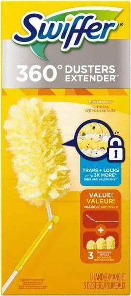 Swiffer - 6" Long Fiber & Plastic Duster - 6" OAL, Yellow - Benchmark Tooling