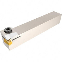 Iscar - GHMU, External, Left Hand, 4.8mm Max Groove Width, Indexable Grooving Tool Holder - GI.. Insert Compatibility, 16mm Shank Height, 16mm Shank Width, 112mm OAL - Benchmark Tooling