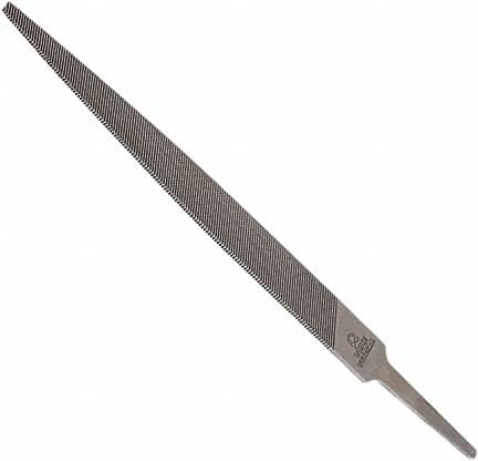 Anglo American - 10" Long, Bastard Cut, Warding American-Pattern File - Double Cut, 0.12" Overall Thickness, Tang - Benchmark Tooling