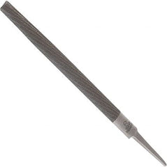 Anglo American - 10" Long, Bastard Cut, Half Round American-Pattern File - Double Cut, 0.28" Overall Thickness, Tang - Benchmark Tooling
