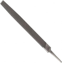 Anglo American - 10" Long, Smooth Cut, Triangle American-Pattern File - Double Cut, 0.67" Overall Thickness, Tang - Benchmark Tooling