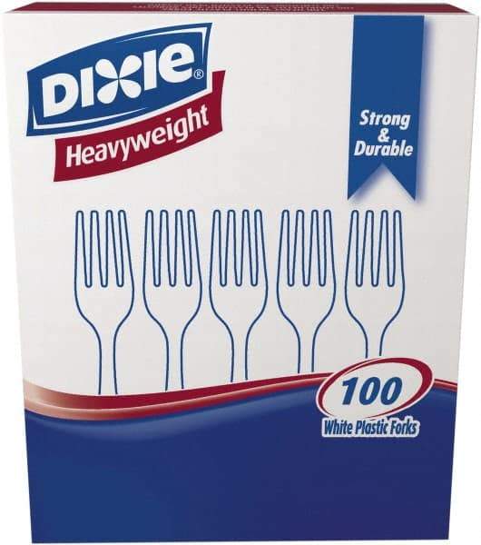 Dixie - Dixie Plastic Tableware, Heavyweight Forks - White - Benchmark Tooling