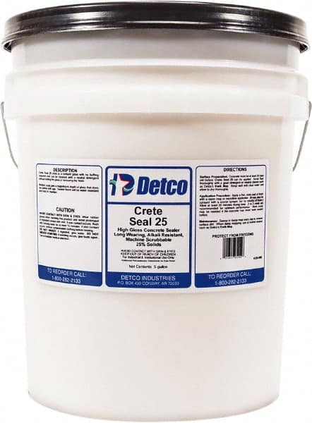 Detco - 5 Gal Pail Glossy Clear Sealer - 400 Sq Ft/Gal Coverage, <100 g/L g/L VOC Content - Benchmark Tooling