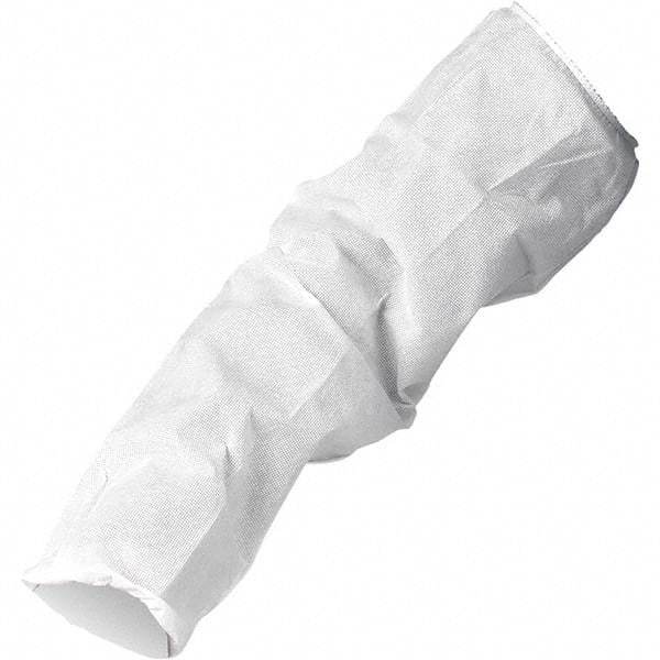 KleenGuard - Size Universal, White Polypropylene Disposable Sleeve - 18" Long Sleeve, Elastic Straps at Top - Benchmark Tooling