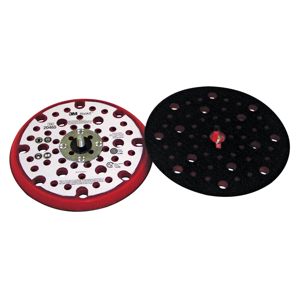 3M - Disc Backing Pads; Backing Pad Type: Hook & Loop ; Pad Diameter (Inch): 6 ; Maximum RPM: 12000.000 - Exact Industrial Supply