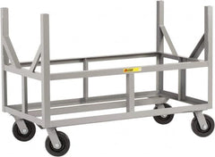 Little Giant - 3,000 Lb Capacity Steel Bar Cradle Truck - Steel Deck, 24" OAW, 0" Platform Length, Phenolic Casters - Benchmark Tooling