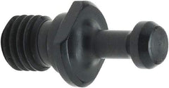 Parlec - BT30 Taper, M12x1.75 Thread, 45° Angle Radius, Standard Retention Knob - 1.42" OAL, 0.393" Knob Diam, 0.787" from Knob to Flange - Exact Industrial Supply