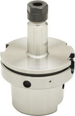 Parlec - 1mm to 13mm Capacity, 6.42" Projection, HSK100A Hollow Taper, ER20 Collet Chuck - 0.0002" TIR, Through-Spindle - Exact Industrial Supply