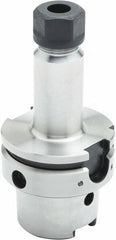 Parlec - 0.5mm to 10mm Capacity, 3.94" Projection, HSK63A Hollow Taper, ER16 Collet Chuck - 0.0002" TIR, Through-Spindle - Exact Industrial Supply