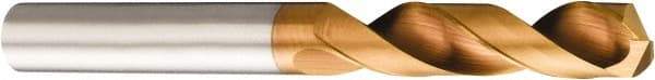 Sandvik Coromant - 7mm 140° Solid Carbide Jobber Drill - Multilayer TiAlN Finish, Right Hand Cut, Spiral Flute, Straight Shank, 3.1102" OAL, Split Point - Benchmark Tooling