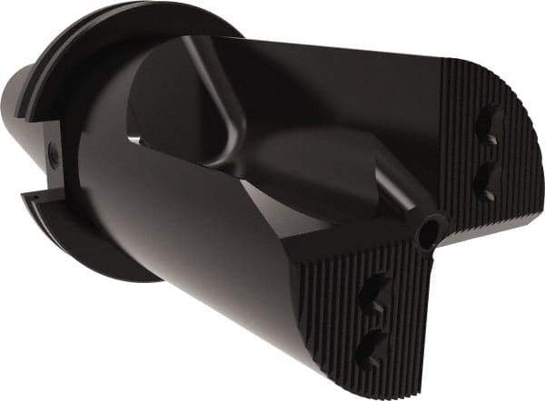 Allied Machine and Engineering - 3-1/2" Max Drill Depth, 1xD, 3.2" Diam, Indexable Insert Drill - 3 Inserts, CAT50 Taper Shank - Benchmark Tooling