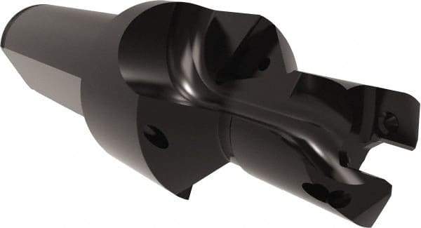 Allied Machine and Engineering - 13 to 14mm Diam, Straight Shank, 19.05mm Body Shank Diam, Combo Chamfer and Countersink Drill - TCMT 110204 Insert, 94.46mm OAL - Benchmark Tooling